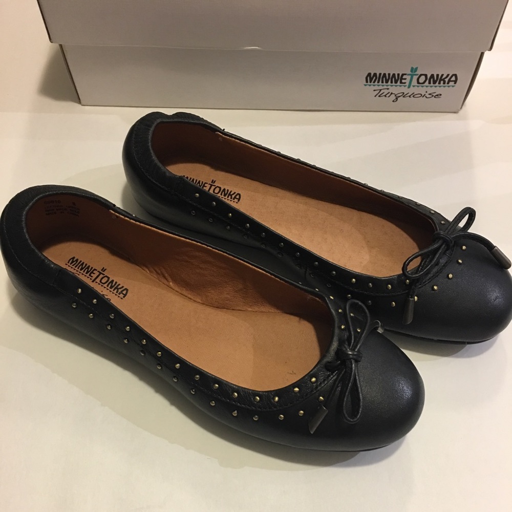 Minnetonka Alexa Studded Ballet Flats